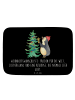 Mr. & Mrs. Panda Badematte Pinguin Weihnachtsbaum mit Spruch in Schwarz