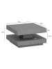 KADIMA DESIGN Couchtisch 60x60x34 cm Sofatisch in Beton-Optik Modern, Design in Grau