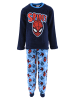 Spiderman 2tlg. Outfit: Schlafanzug Pyjama Langarmshirt und Hose in Dunkel-Blau