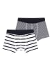 PETIT BATEAU 2er-Pack Boxershorts Ringel in Blau