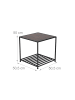 relaxdays Beistelltisch in Braun/ Schwarz - (B)50,5 x (H)50 x (T)50,5 cm