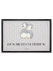 Mr. & Mrs. Panda Bodenvorleger Pinguine Kuscheln mit Spruch in Grau Pastell