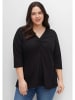 sheego Shirt in schwarz