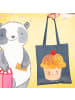 Mr. & Mrs. Panda Tasche Cupcake ohne Spruch in Indigo Blue
