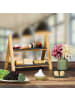 relaxdays Etagere in Natur/ Grau - (B)32 x (H)27 x (T)17 cm