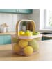 relaxdays 2 x Drahtkorb in Rosa/ Natur - (B)26 x (H)17,5 x (T)24 cm