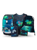 BAAGL 5-tlg. Set: Schulrucksack Airy Plus in Blau Chill