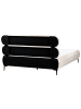 Beliani Doppelbett LESSAY in Beige/Schwarz - (W) 175 x (H) 103 x (L) 213 cm
