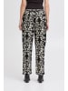 ICHI Casual Hose IHKATE Regular fit in Black Flower aop