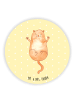 Mr. & Mrs. Panda Rund Magnet Katze Umarmen ohne Spruch in Gelb Pastell