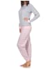 NORMANN Frottee Pyjama langarm Bündchen und Pinguin Stickerei - 50005 in Grau