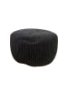 relaxdays Pouf in Schwarz - (H)25 x Ø 35 cm