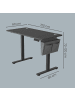 SONGMICS Schreibtisch Balok in Schwarz - (B)60 x (H)(72-120) x (T)120 cm