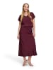 Vera Mont Satinrock wadenlang in Deep Dahlia