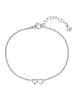 Glanzstücke München Armband Herz aus Edelstahl in silber
