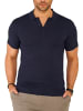 SOUL STAR Poloshirt - S2PRELY Basic Kurzarm Polo Hemd Feinstrick in Navy