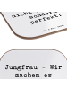 Mr. & Mrs. Panda Tischuntersetzer Spruch Jungfrau Perfektion mit... in Weiß