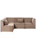 Beliani 4-tlg Modulsofa LEMVIG in Beige rechtsseitig