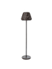 MARELIDA LED Garten Stehlampe in Rattanoptik dimmbar aufladbar Fernb. H: 150cm in braun