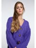 IZIA Damen Cropped Strickjacke in Lila