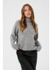 Kaffe Strickpullover KAerin Baggy fit in Light Grey Melange