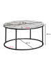 KADIMA DESIGN Couchtisch Rund 80x40x80 cm mit Marmor Optik