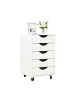 relaxdays Rollcontainer in Weiß - (B)40 x (H)66,5 x (T)40 cm