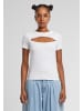 Urban Classics Urban Classics Ladies Short Cut Out Tee in white