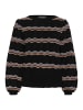 Cream Strickpullover CRWavy Regular fit in Black wavy stripe
