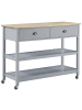 Beliani Servierwagen NAVARINO in Grau/Braun - (W) 120 x (H) 91 x (L) 48 cm