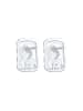 Elli Ohrringe 925 Sterling Silber Plättchen, Rechteck in Silber