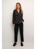 Kaffe Langarm-Bluse KAelse Regular fit in Brindle/Midnight Doodle Print