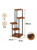 relaxdays Pflanzenregal in Schwarz/ Braun - (B)57 x (H)106 x (T)57 cm