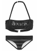 Bench Bandeau-Bikini in schwarz-grau