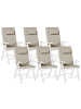 Beliani 6er-Set Auflagen JAVA/AMANTEA PREMIUM in Beige