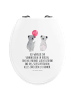 Mr. & Mrs. Panda Motiv WC Sitz Koala Luftballon mit Spruch in Weiß