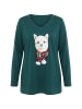 Ulla Popken Langarmshirt in smaragdgrün