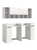 ebuy24 Waschmaschinenschrank Free (6-teilig) Weiß 190 x 60 cm