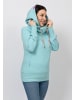 Salzhaut Fleecepullover Karkje in Aqua