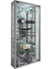 ebuy24 Vitrinenschrank VitrosaMaxi 7 Silberfarben 59 x 18 cm