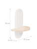 relaxdays 2 x Wandregal in Weiß/ Natur - (B)21,5 x (H)30 x (T)12 cm