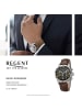 Regent Armbanduhr-Analog dunkelbraun groß (ca. 41mm) Regent Lederarmband
