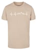 F4NT4STIC T-Shirt Herzschlag Berge Wandern in sand