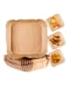 Gourmet Maxx Backpapier-Schalen für Heißluft-Fritteusen 50er-Set 23x23x4,5cm braun Braun