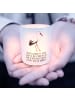 Mr. & Mrs. Panda Glas Kerzenhalter Storch mit Spruch in Transparent