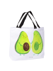 Mr. & Mrs. Panda Henkeltasche Avocado Pärchen ohne Spruch in Weiß