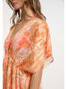 IZIA Damen Kimono in Orange Weiss