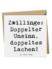Mr. & Mrs. Panda Deluxe Karte Spruch Zwillingsgeschwister Spaß m... in Weiß