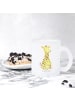 Mr. & Mrs. Panda Kaffeeglas Giraffe Zufrieden ohne Spruch in Transparent