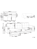 Beliani Ecksofa SIRO in Weiß/Braun - (W) 240 x (H) 95 x (L) 142 cm
